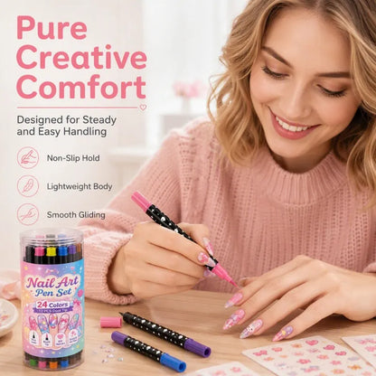 Dual-Ended Nail Art Pens – DIY Manicure Drawing Set